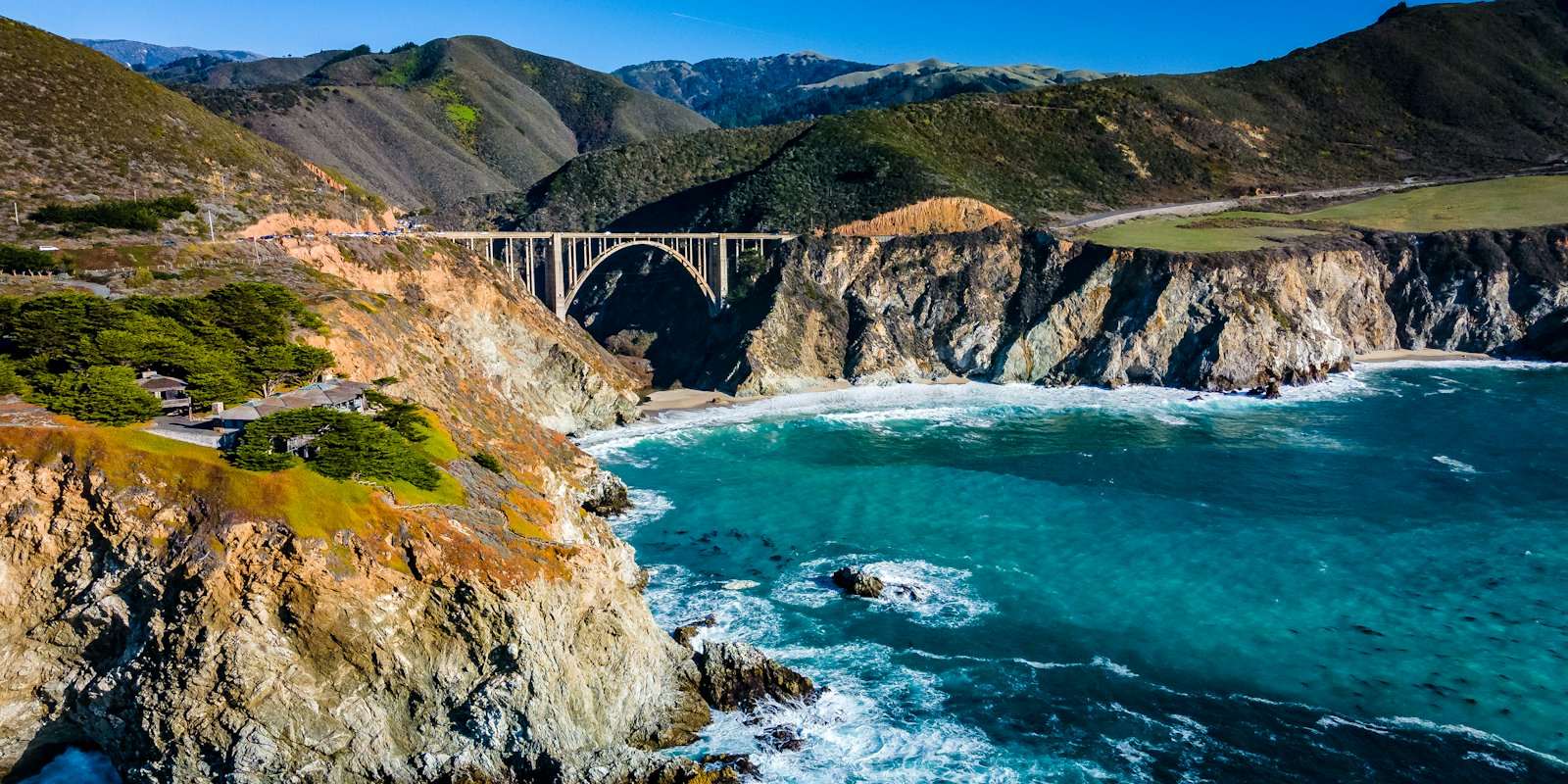 Bixby Creek Bridge on Highway 1 above the Big Sur coast
